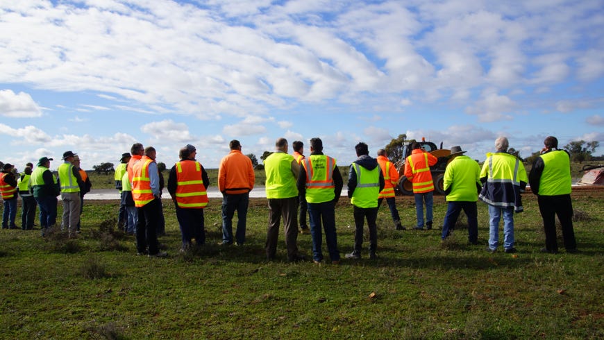 Heavy patching demo on failed roads with PolyCom road Polymer from Earthco Projects.